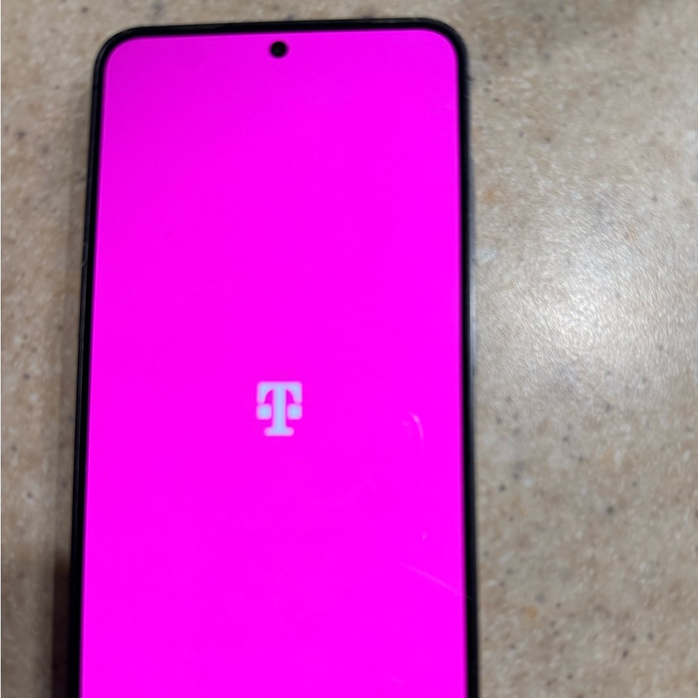 Samsung Smartphone with Pink Display